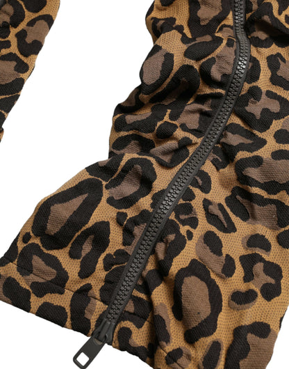 Pantalones deportivos elegantes con estampado de leopardo