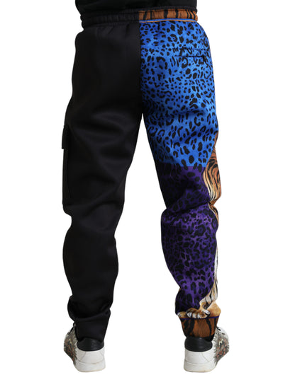 Elegantes pantalones deportivos con estampado de tigre