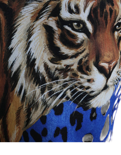 Elegantes pantalones deportivos con estampado de tigre