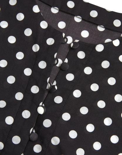 Elegante minivestido recto de lunares