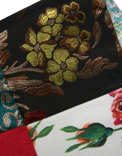 Vestido mini recto de jacquard floral, obra maestra