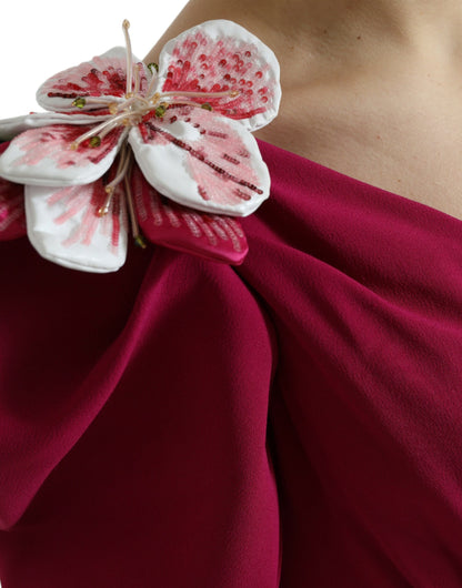 Elegante vestido midi de seda morada