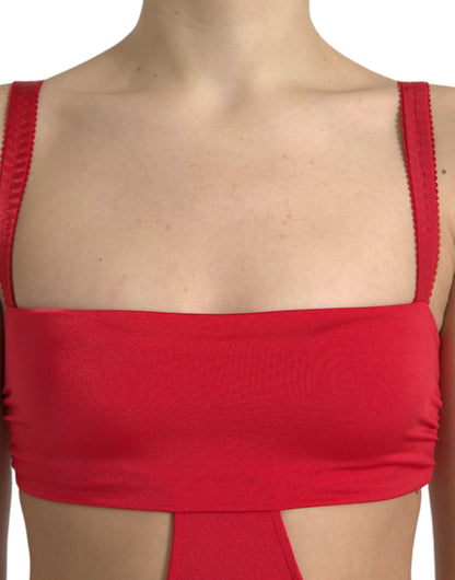 Exquisito minivestido ajustado con cortes rojos
