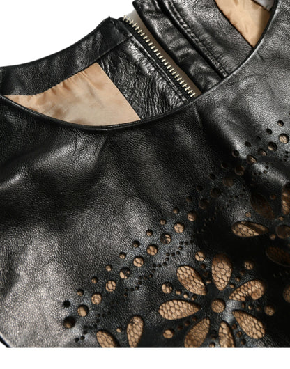 Elegante minivestido negro de corte A