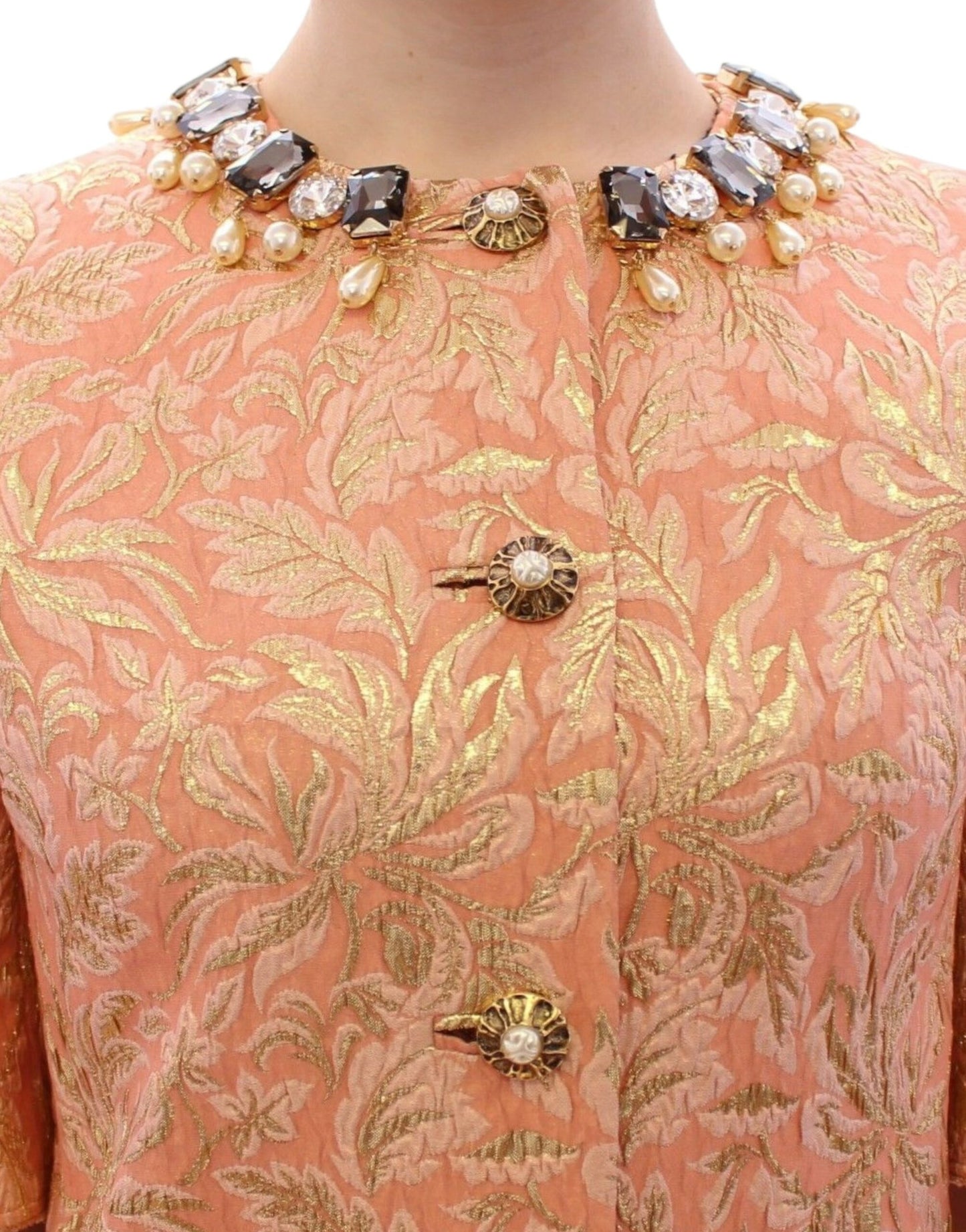 Chaqueta exclusiva de brocado de cristal