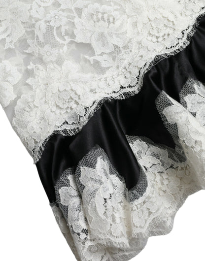 Elegante vestido de encaje de línea A en mezcla de seda