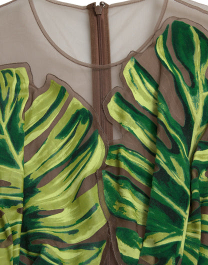 Elegante vestido de mezcla de seda sin mangas con corte en A