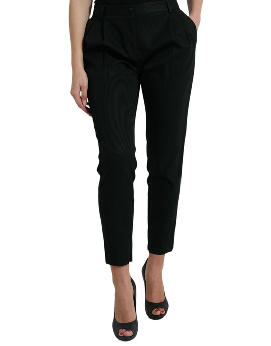 Pantalones elegantes de cintura alta y corte cónico