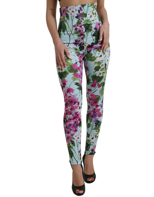 Leggings elegantes de tiro alto con estampado floral