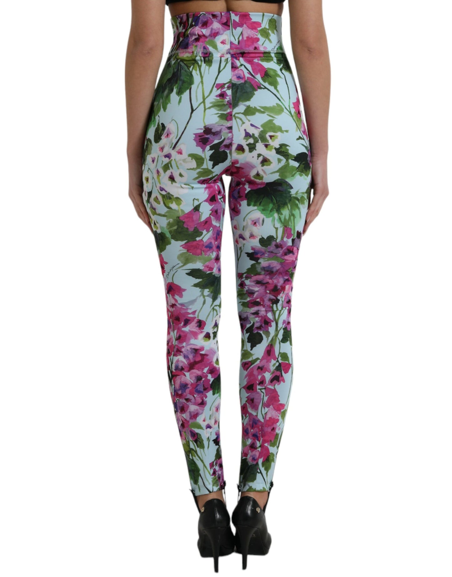 Leggings elegantes de tiro alto con estampado floral
