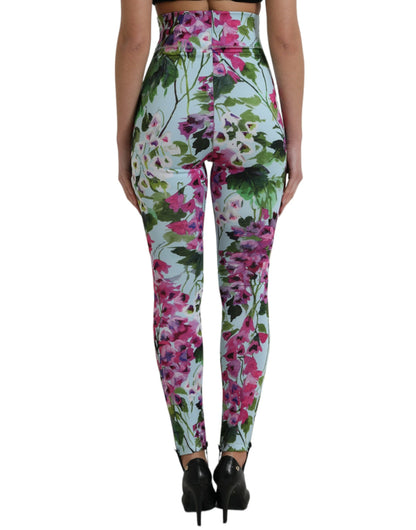 Leggings elegantes de tiro alto con estampado floral