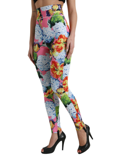 Leggings de cintura alta con estampado floral exquisito