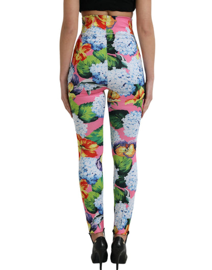 Leggings de cintura alta con estampado floral exquisito