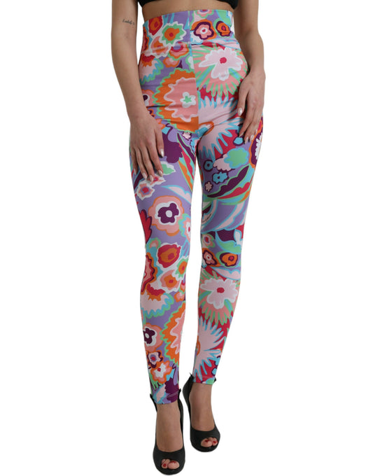 Leggings de cintura alta con encantador estampado floral