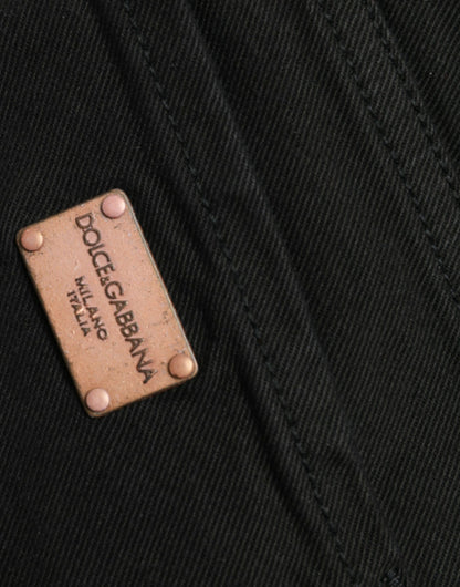 Vaqueros elásticos elegantes de cintura media negros