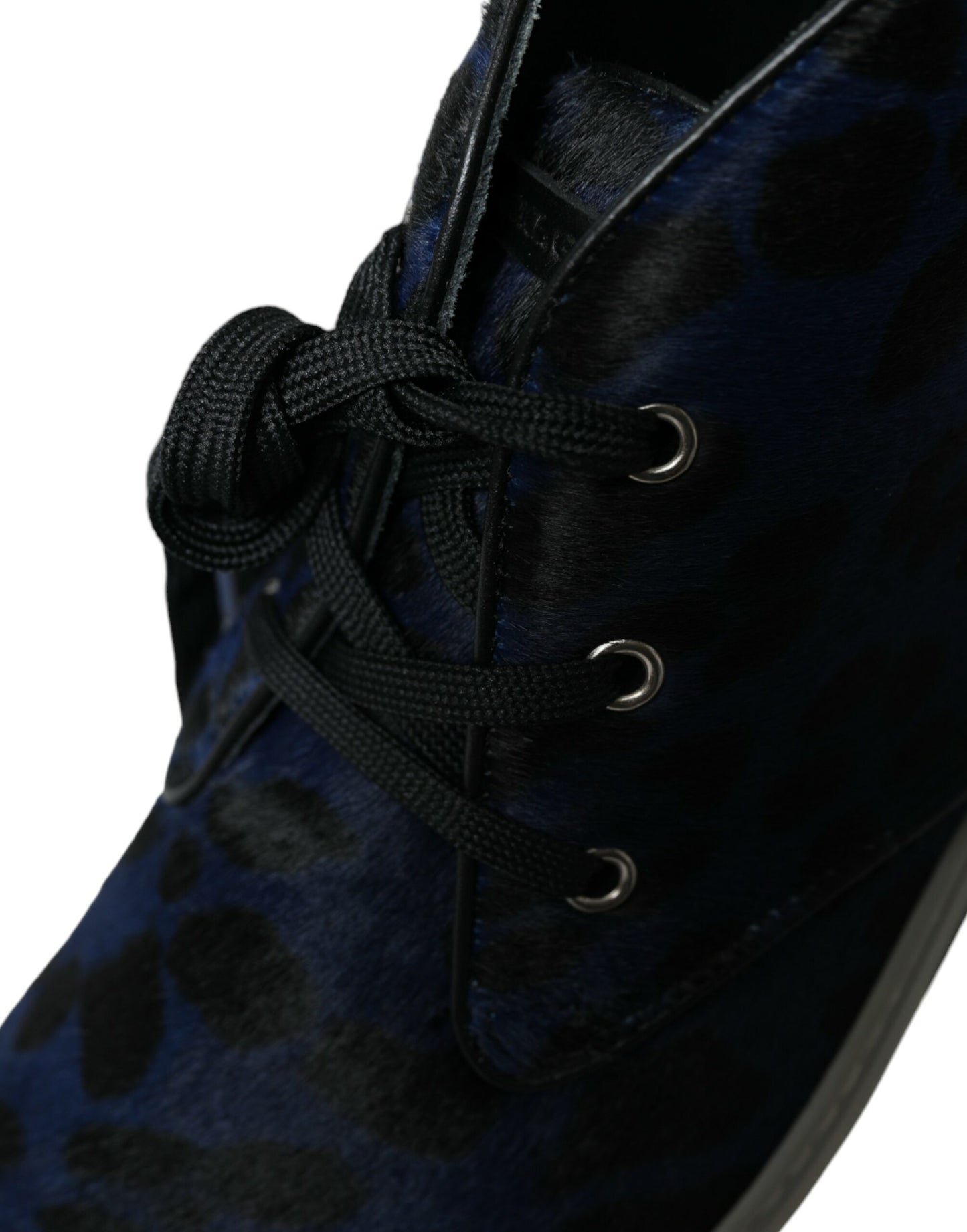 Zapatillas deportivas de caña media con estampado de leopardo azul chic
