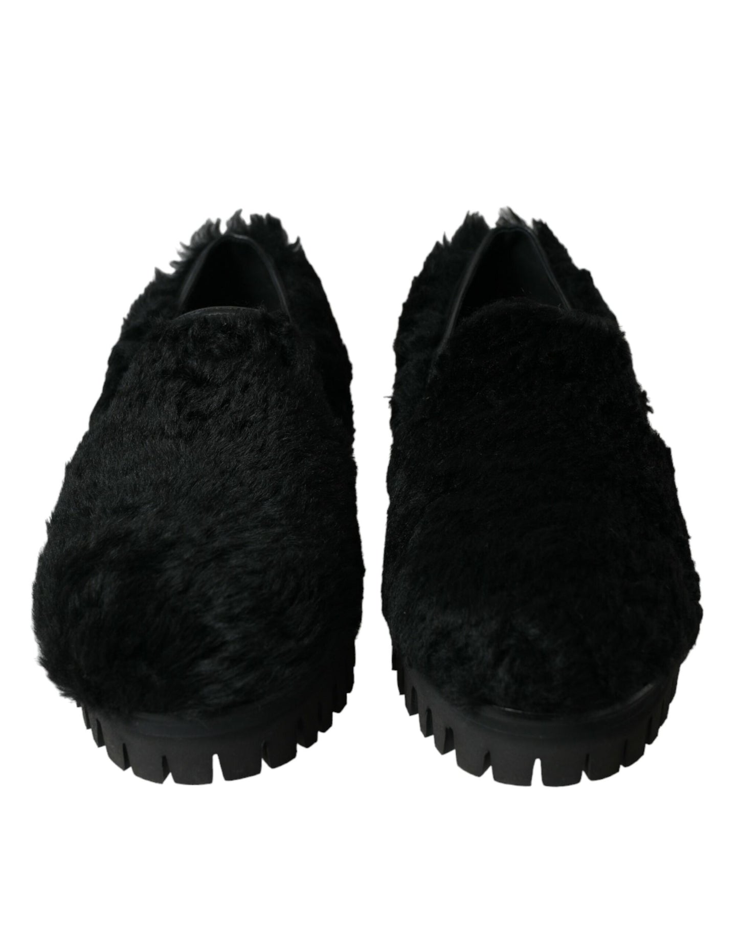 Elegantes mocasines negros de piel para hombre