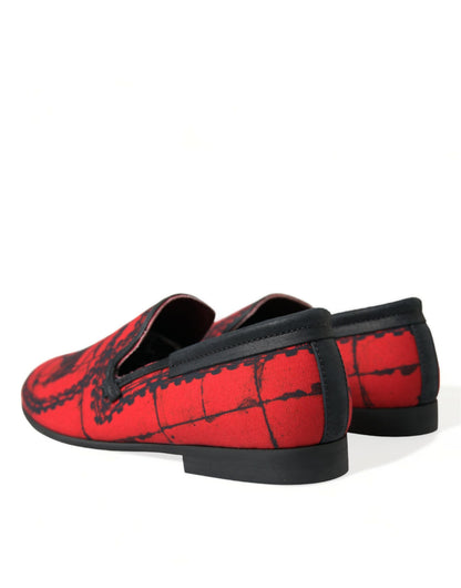 Mocasines de lujo en rojo y negro inspirados en los toreros