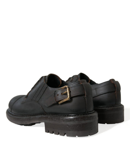 Elegantes zapatos de vestir Derby de cuero para hombre