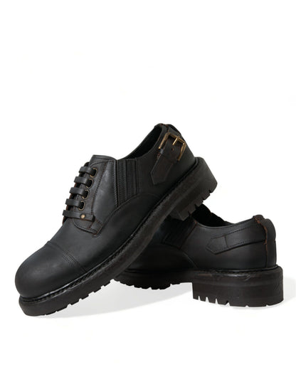 Elegantes zapatos de vestir Derby de cuero para hombre