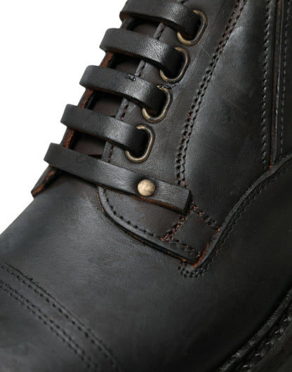 Elegantes zapatos de vestir Derby de cuero para hombre