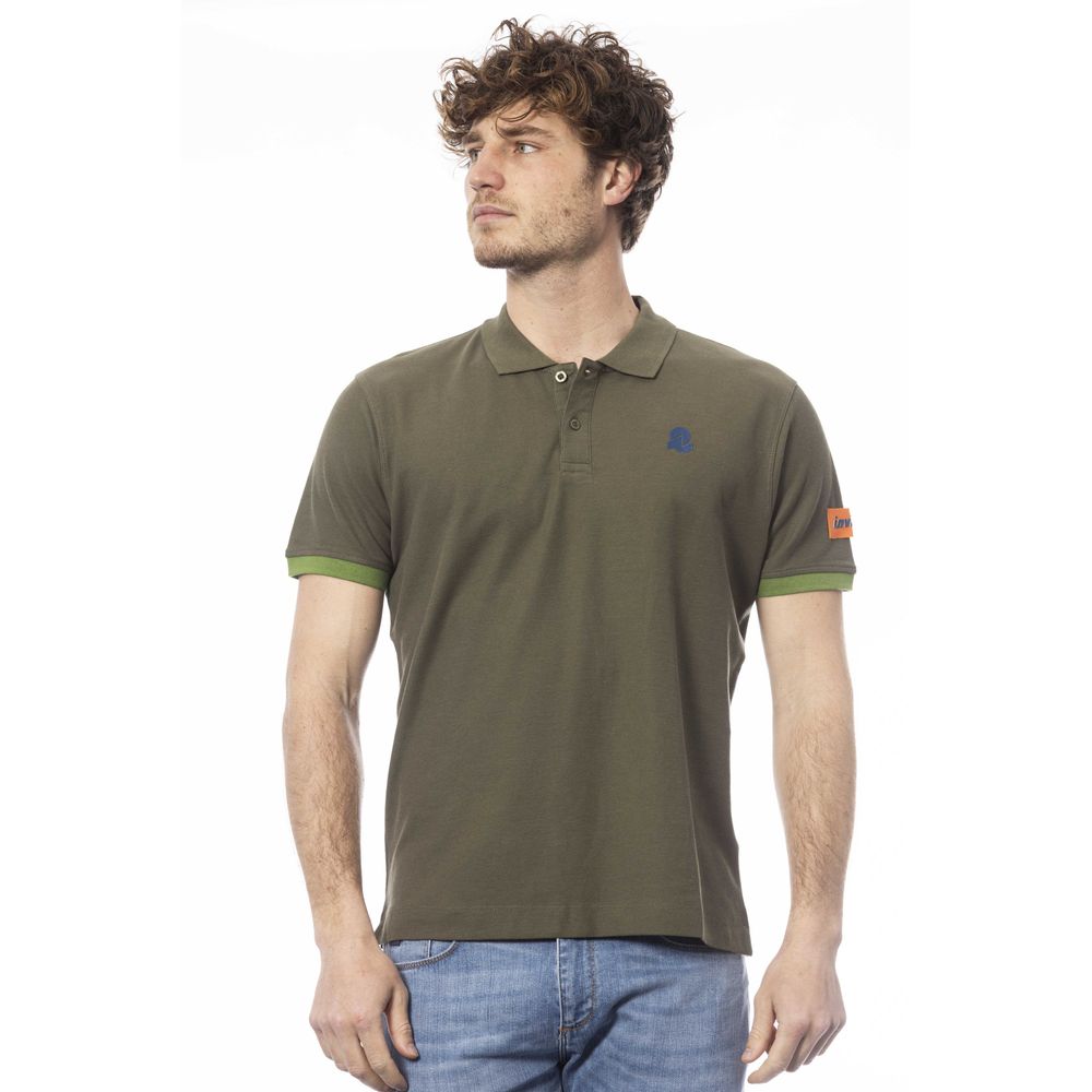 Polo de algodón verde para hombre