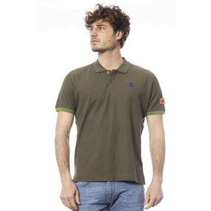 Polo de algodón verde para hombre