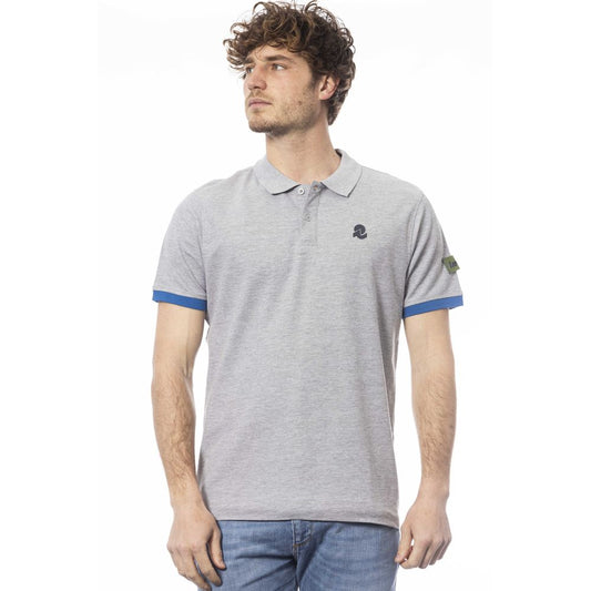 Polo de algodón gris para hombre