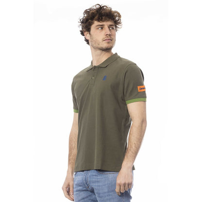 Polo de algodón verde para hombre