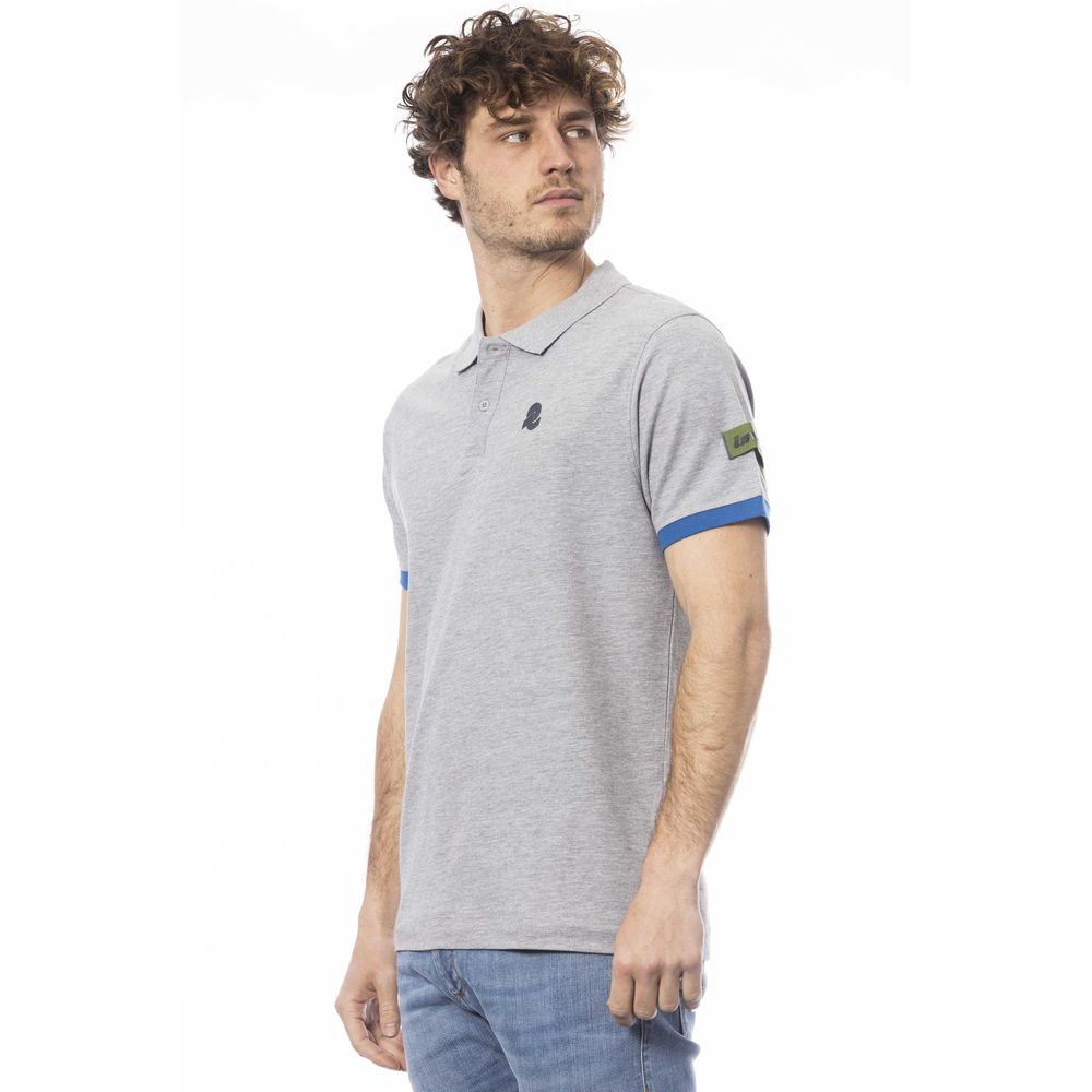 Polo de algodón gris para hombre