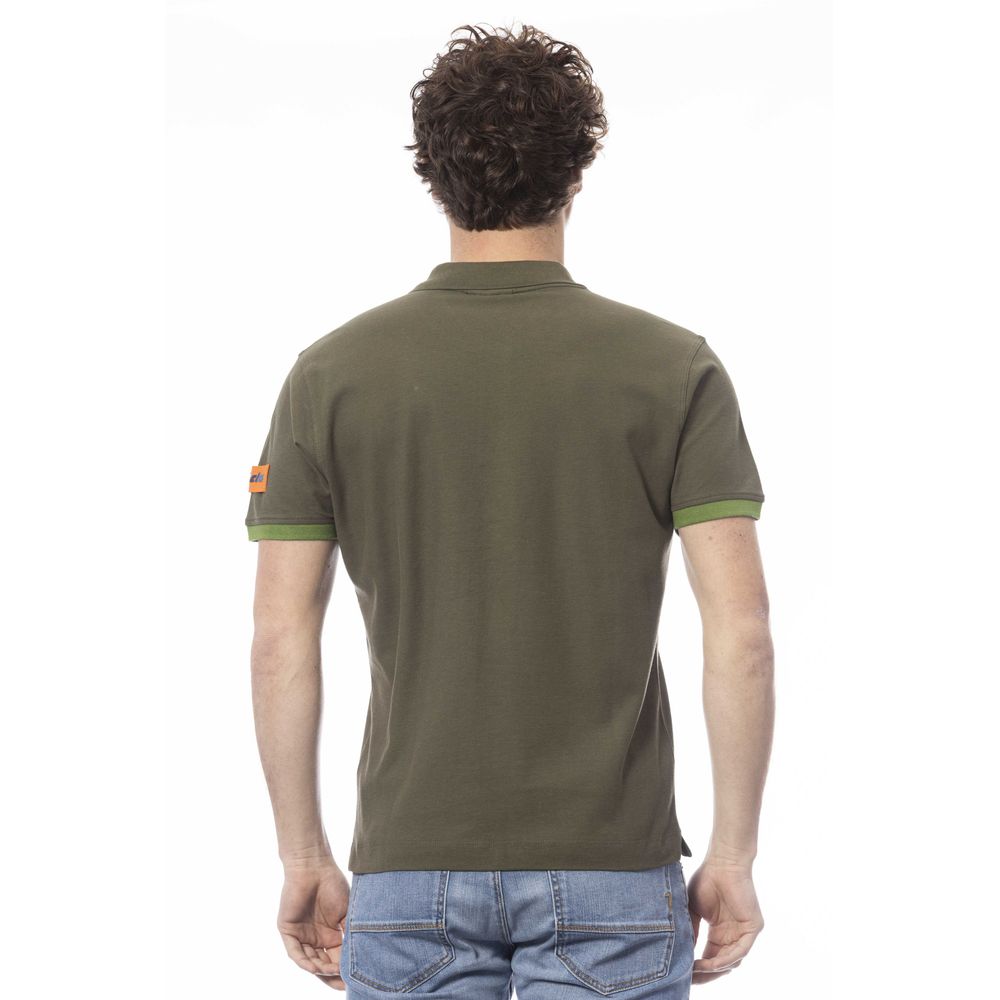 Polo de algodón verde para hombre