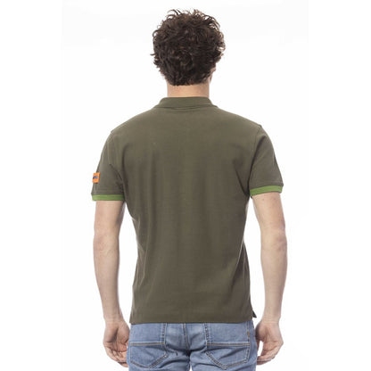 Polo de algodón verde para hombre