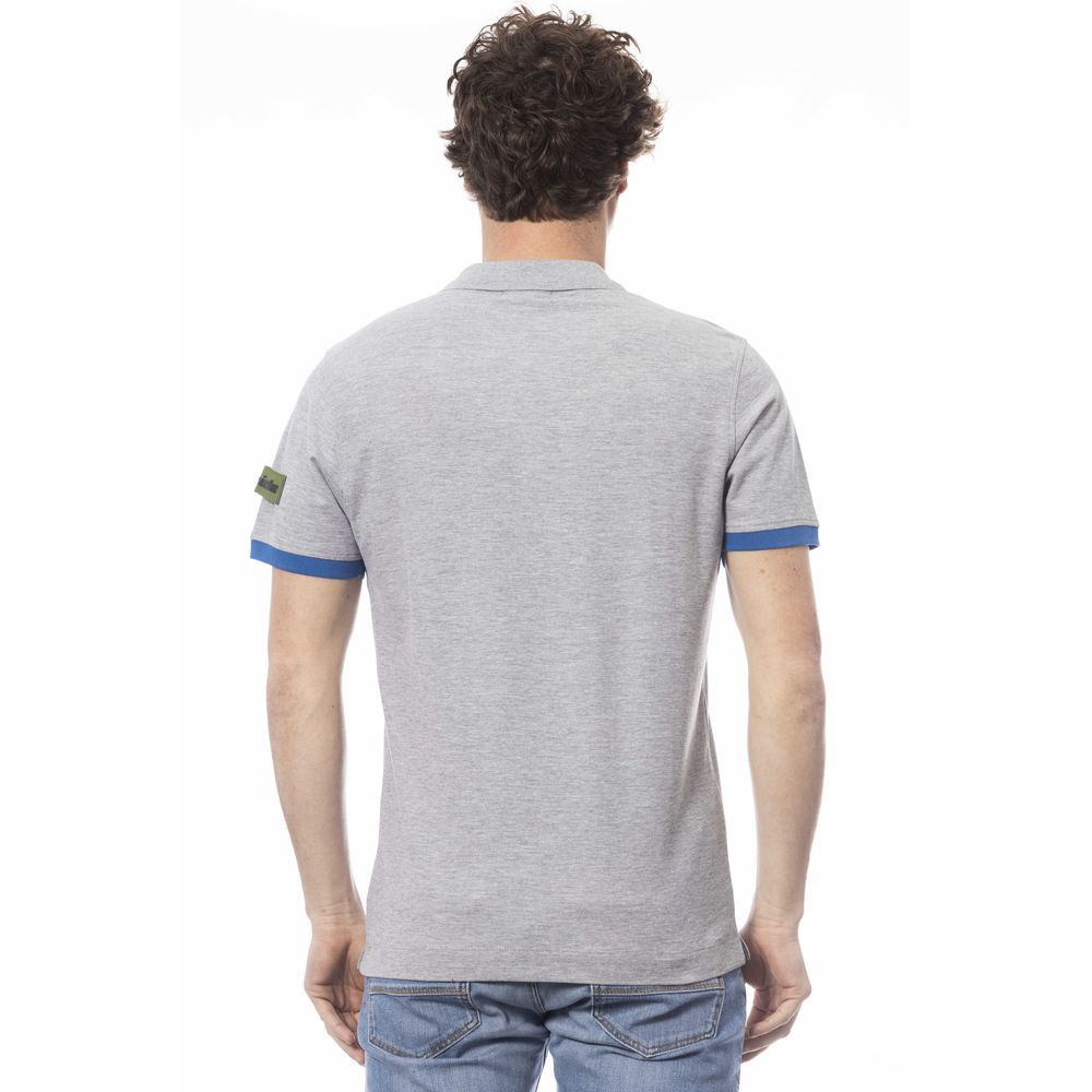 Polo de algodón gris para hombre