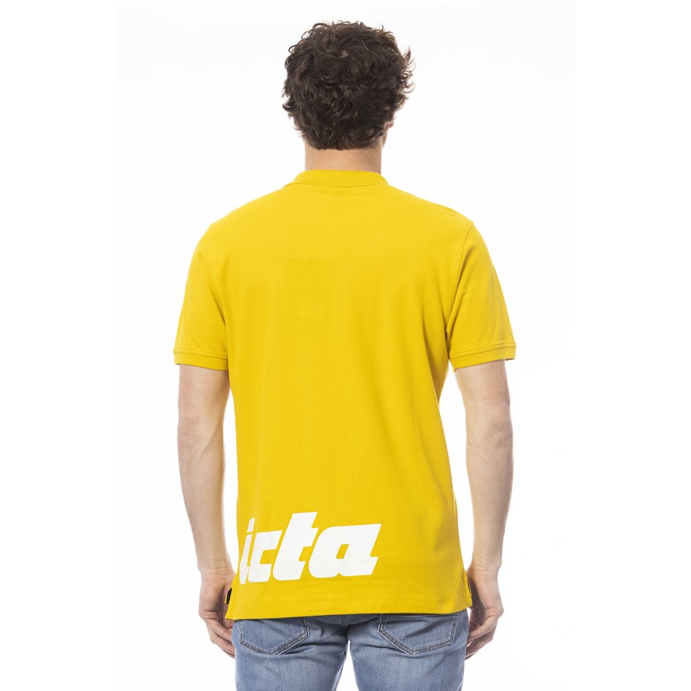 Polo de algodón amarillo para hombre