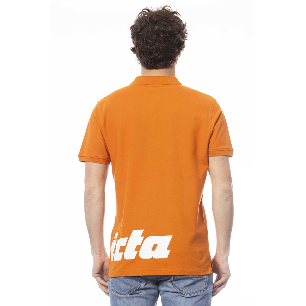 Polo de algodón naranja para hombre