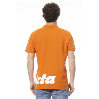 Polo de algodón naranja para hombre