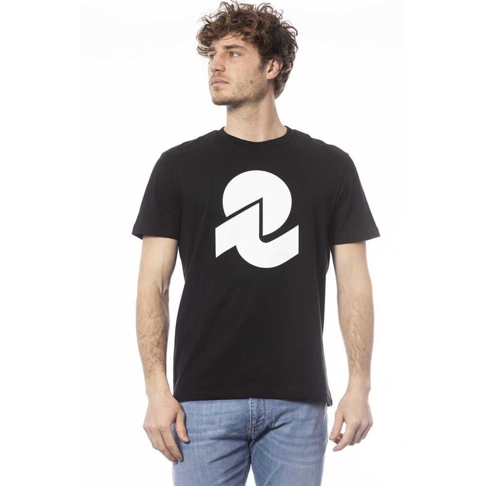 Camiseta negra de algodón para hombre