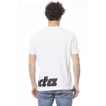 Camiseta blanca de algodón para hombre