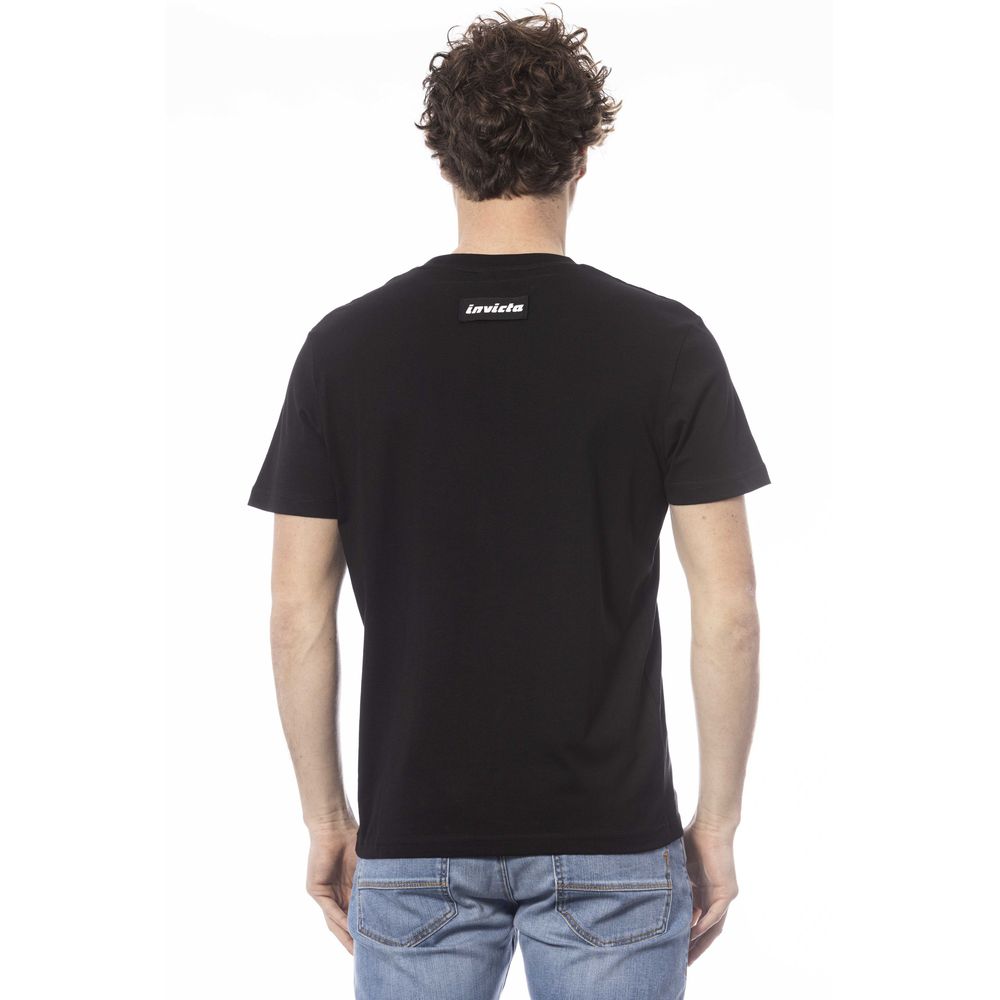 Camiseta negra de algodón para hombre