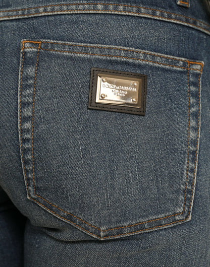 Vaqueros elásticos de cintura media estilo boyfriend chic