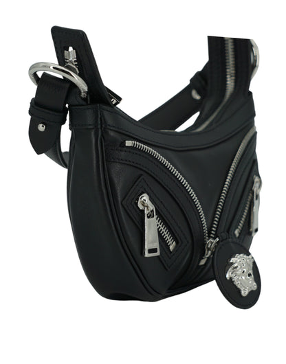 Elegante mini bolso de hombro tipo hobo negro