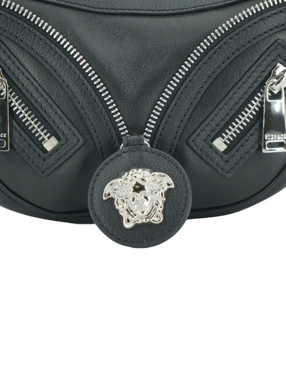 Elegante mini bolso de hombro tipo hobo negro