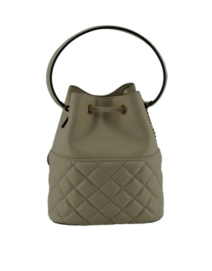 Elegante bolso bandolera pequeño de piel blanca