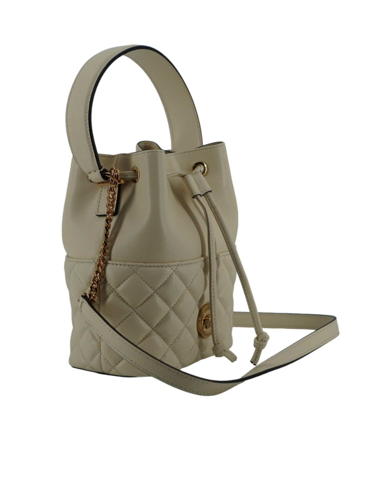 Elegante bolso bandolera pequeño de piel blanca