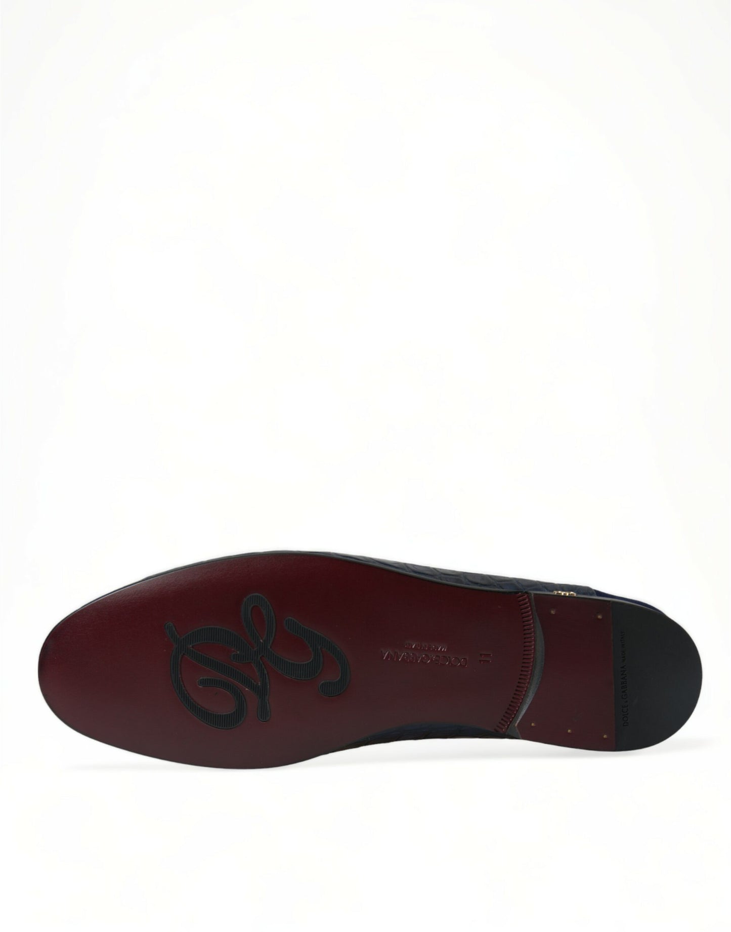 Elegantes mocasines de piel de cocodrilo azul