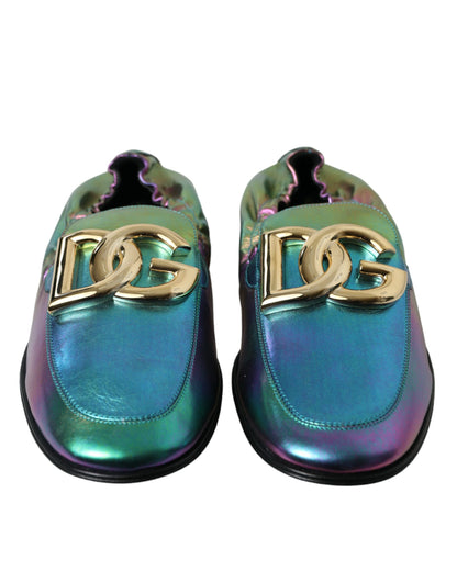 Elegantes mocasines iridiscentes para caballero