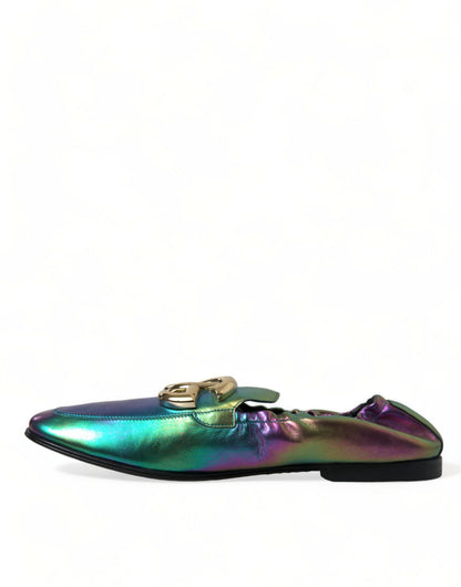 Elegantes mocasines iridiscentes para caballero