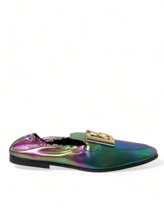 Elegantes mocasines iridiscentes para caballero