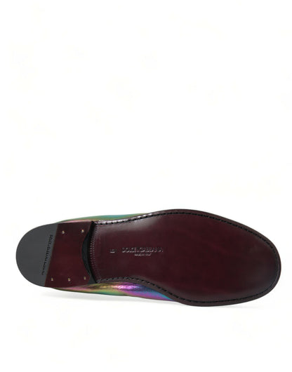 Elegantes mocasines iridiscentes para caballero