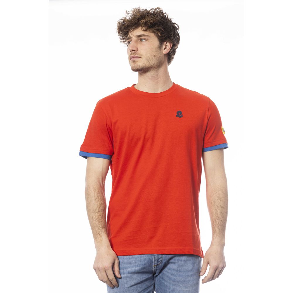 Camiseta roja de algodón para hombre